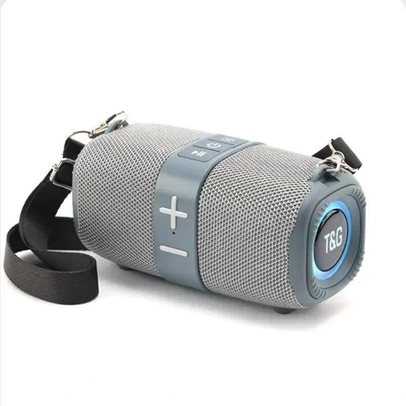 Caixa de som Bluetooth portátil T\&G TG667 com luz de led