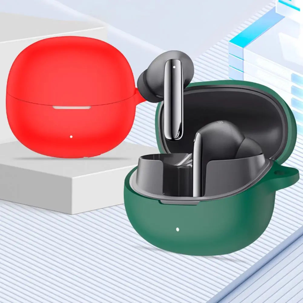 capa de fone de ouvido QCY Melobuds Pro bluetooth capa de silicone antiderrapante à prova de poeira estojo de carregamento capa de silicone