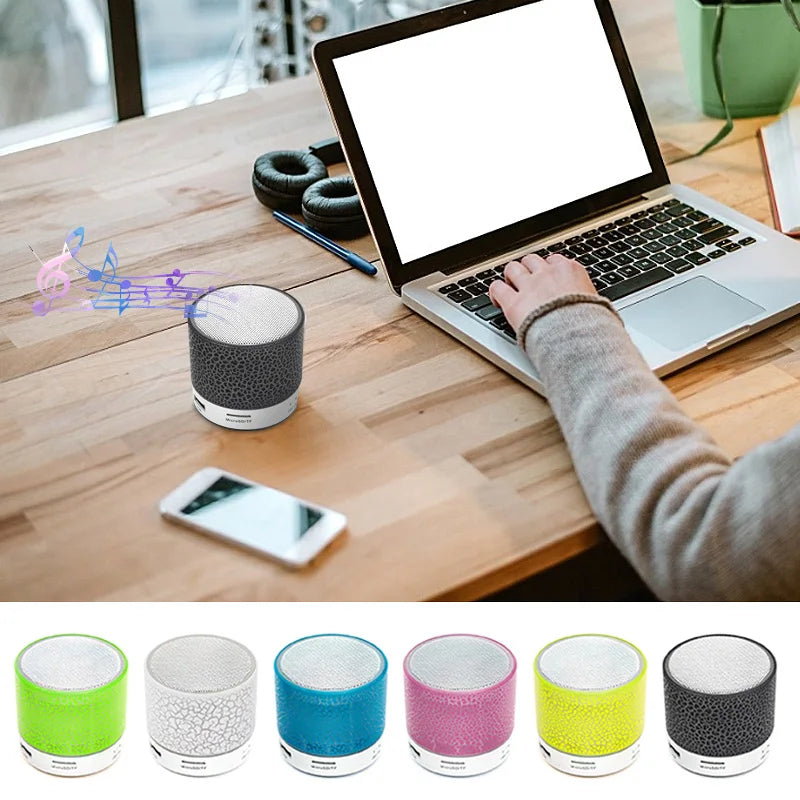 A9 Caixa de Som Bluetooth Sem Fio Colorida e Deslumbrante Mini Portátil para Exteriores Subwoofer Caixa de Som Musical para Celular Cartão TF PC