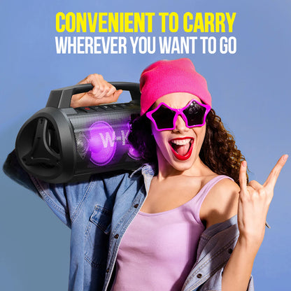 W-KING D10 alto-falante bluetooth portátil, 120W de pico 70W de potência sonora, alto-falante sem fio à prova d'água para uso externo, graves profundos