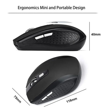 mouse sem fio portátil 2.4G mouse ergonômico óptico para escritório com níveis de DPI ajustáveis até 1600 para notebook, laptop e MacBook