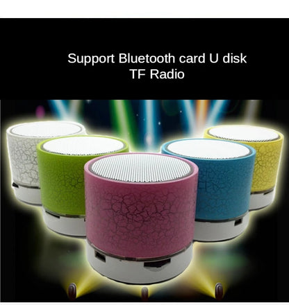 A9 Caixa de Som Bluetooth Sem Fio Colorida e Deslumbrante Mini Portátil para Exteriores Subwoofer Caixa de Som Musical para Celular Cartão TF PC