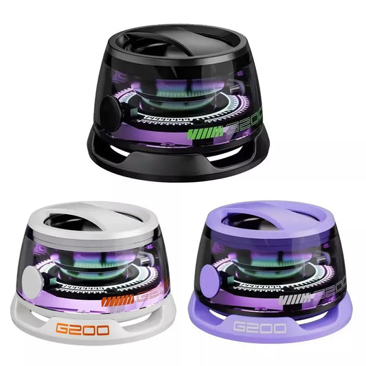 novo alto-falante bluetooth com luz multicolorida rgb e suporte magnético para celular alto-falante estéreo mini para viagem com luz rgb