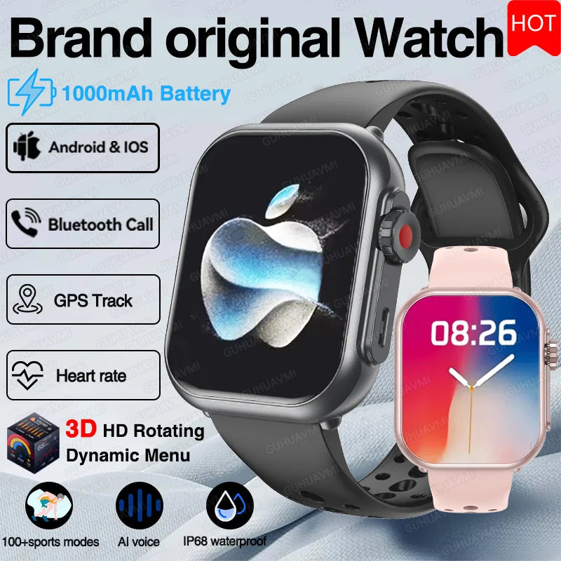 Apple Watch Ultra 2 masculino feminino pulseira inteligente bateria de 1000mAh GPS tela AMOLED chamadas por Bluetooth esportivo à prova d'água