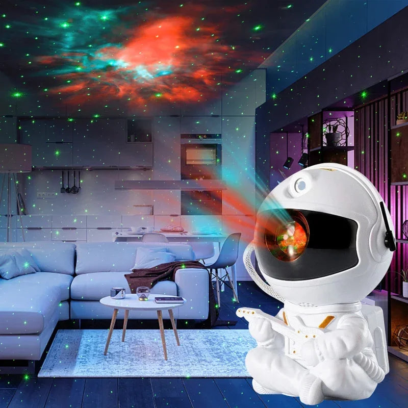 Luminária Projetor Astronauta XMSJ – Luz Noturna Galáxia e Nebulosa, Decorativa e Relaxante