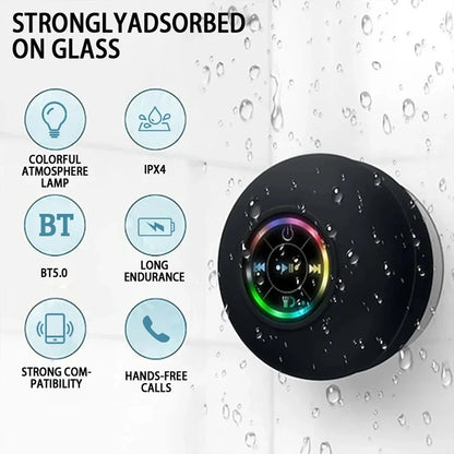 oneplus caixa de som bluetooth à prova d’água para banheiro com led ventosa grande mini portátil alto-falante estéreo para esportes ao ar livre
