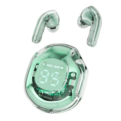 t8 pro tws fones bluetooth transparentes com display digital led fones intra-auriculares