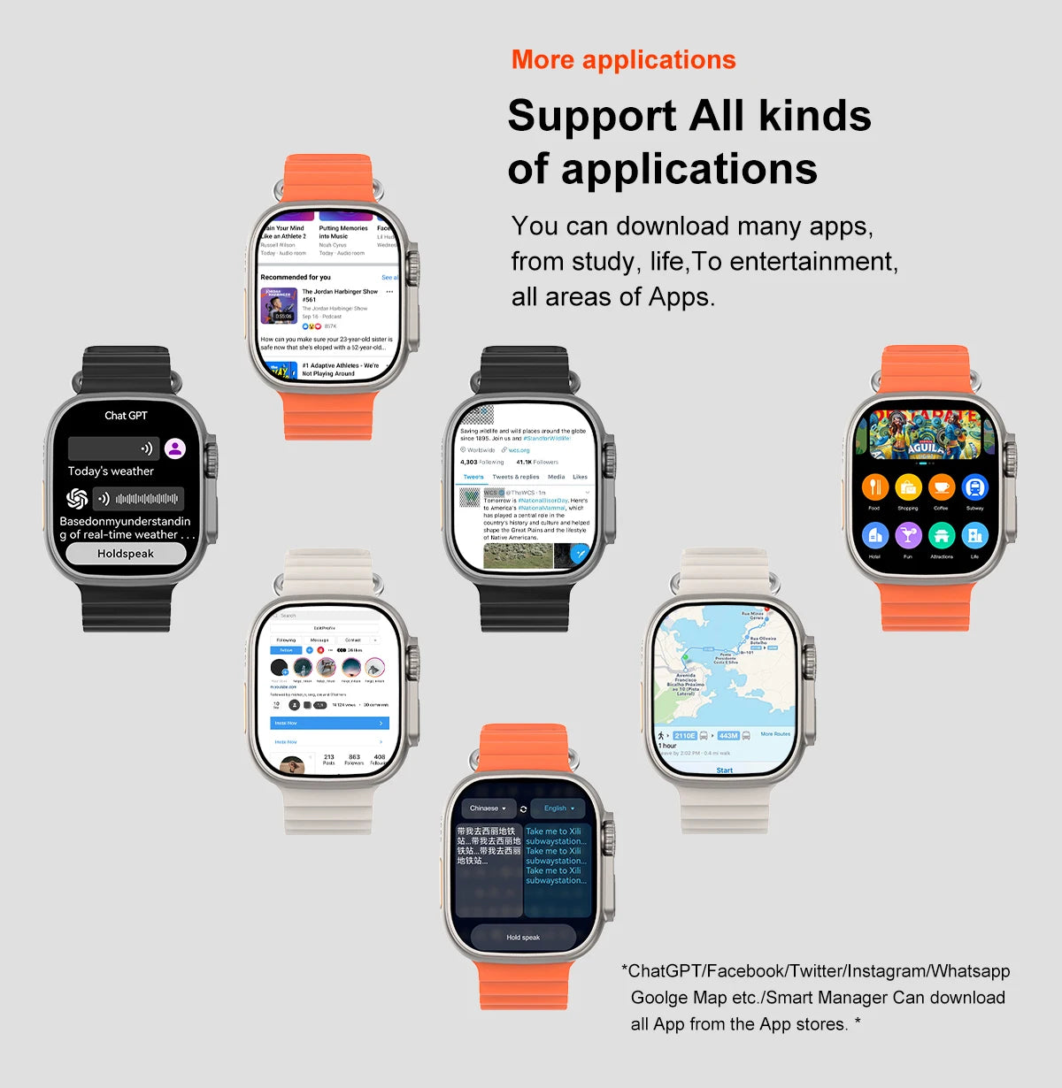 relógio inteligente DT Ultra 3 tela AMOLED 4GB player MP3 MP4 Bluetooth compartilhamento de rede loja de apps ChatGPT IA inteligente