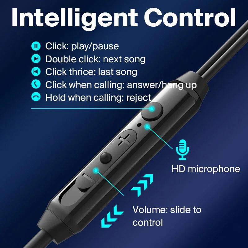 Fone de ouvido com cancelamento de ruído EARDECO 3,5 mm/tipo C