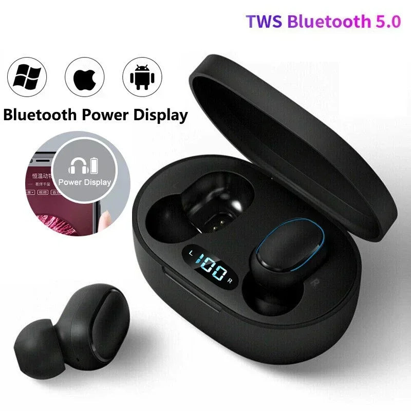 Fones de ouvido sem fio E7S TWS com controle Bluetooth, esportivo à prova d'água