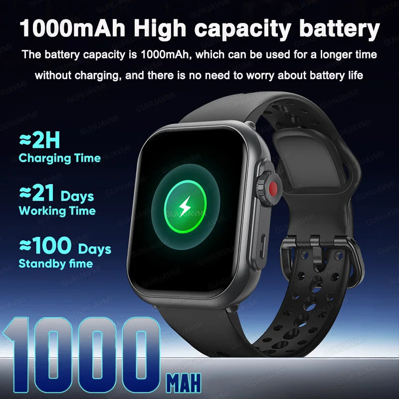 Apple Watch Ultra 2 masculino feminino pulseira inteligente bateria de 1000mAh GPS tela AMOLED chamadas por Bluetooth esportivo à prova d'água