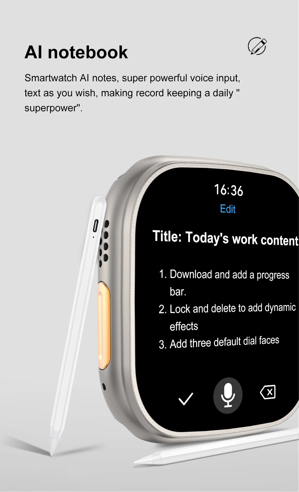 relógio inteligente DT Ultra 3 tela AMOLED 4GB player MP3 MP4 Bluetooth compartilhamento de rede loja de apps ChatGPT IA inteligente