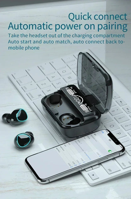 Fone de Ouvido Sem Fio M10 – Fones Bluetooth à Prova d’Água