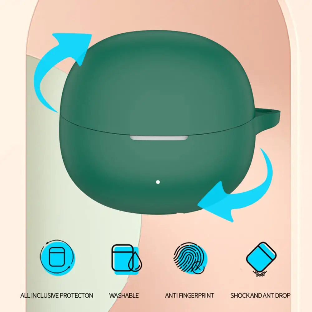 capa de fone de ouvido QCY Melobuds Pro bluetooth capa de silicone antiderrapante à prova de poeira estojo de carregamento capa de silicone