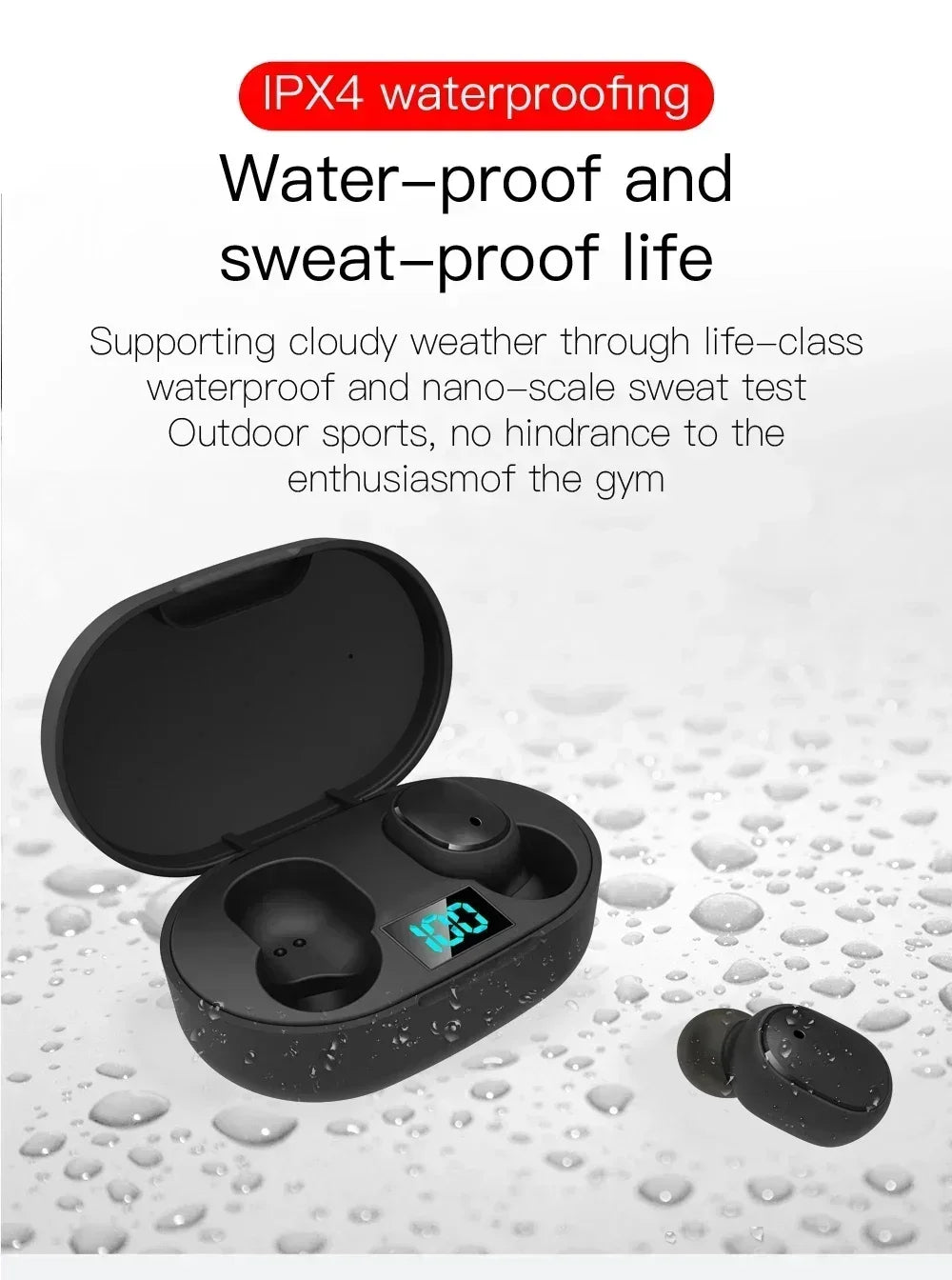 E6s sem fio bluetooth fones de ouvido tws bluetooth fone de ouvido sem fio com cancelamento de ruído